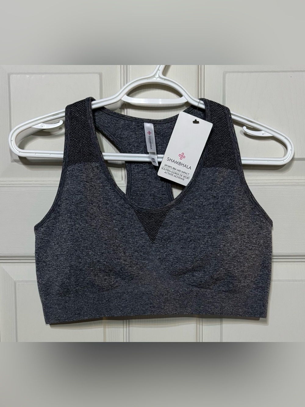 Women's Dark Gray Seamless Support Sports Bra